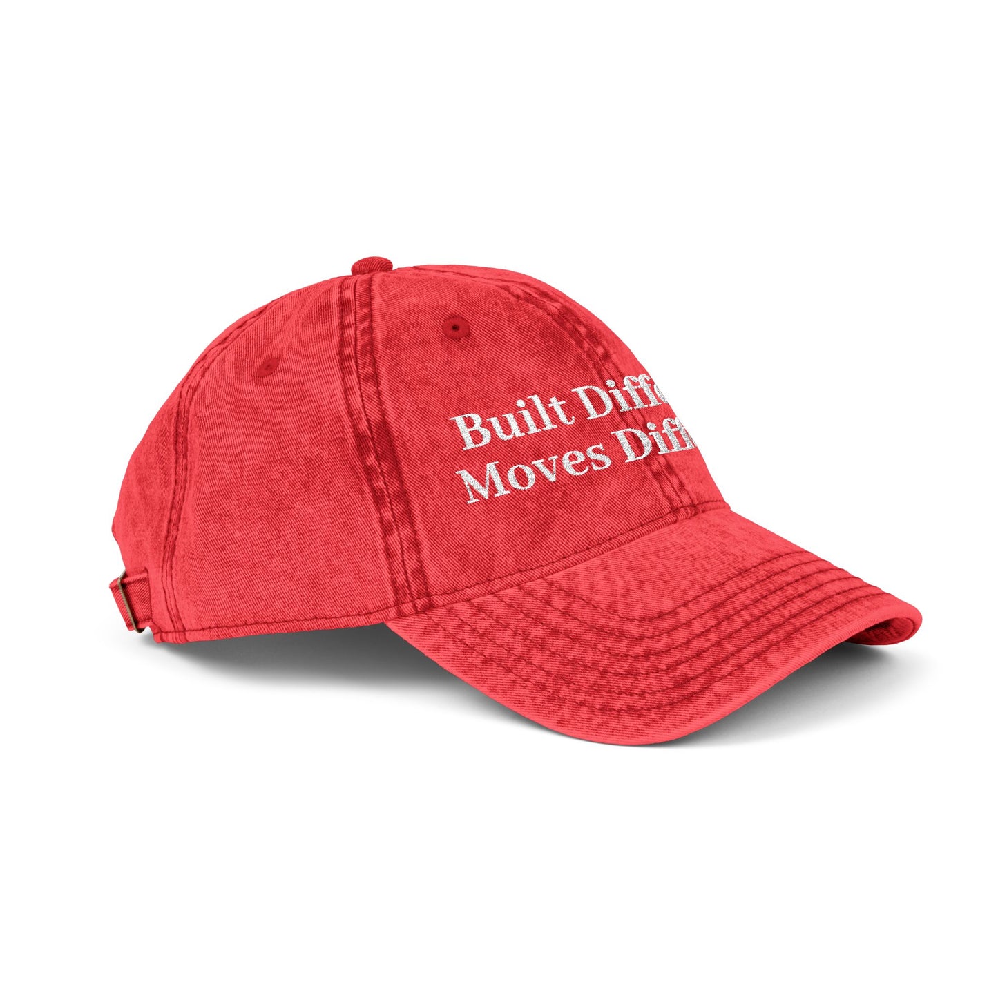 Built Different. Moves Different. | Unisex Vintage Inspired Embroidered Cap