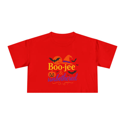 Boo-jee & Unbothered | Halloween Women's Crop Tee