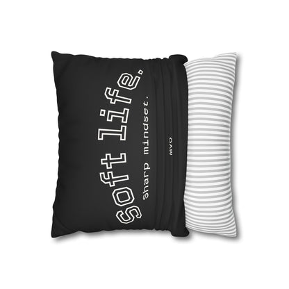 Soft Life, Sharp Mindset |  Chic Faux Suede Pillowcase