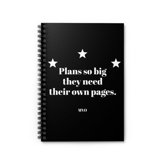 Plans So Big, Own Pages | Inspirational Spiral Notebook