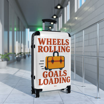 Wheels rolling, goals loading. | Wheeled Luggage