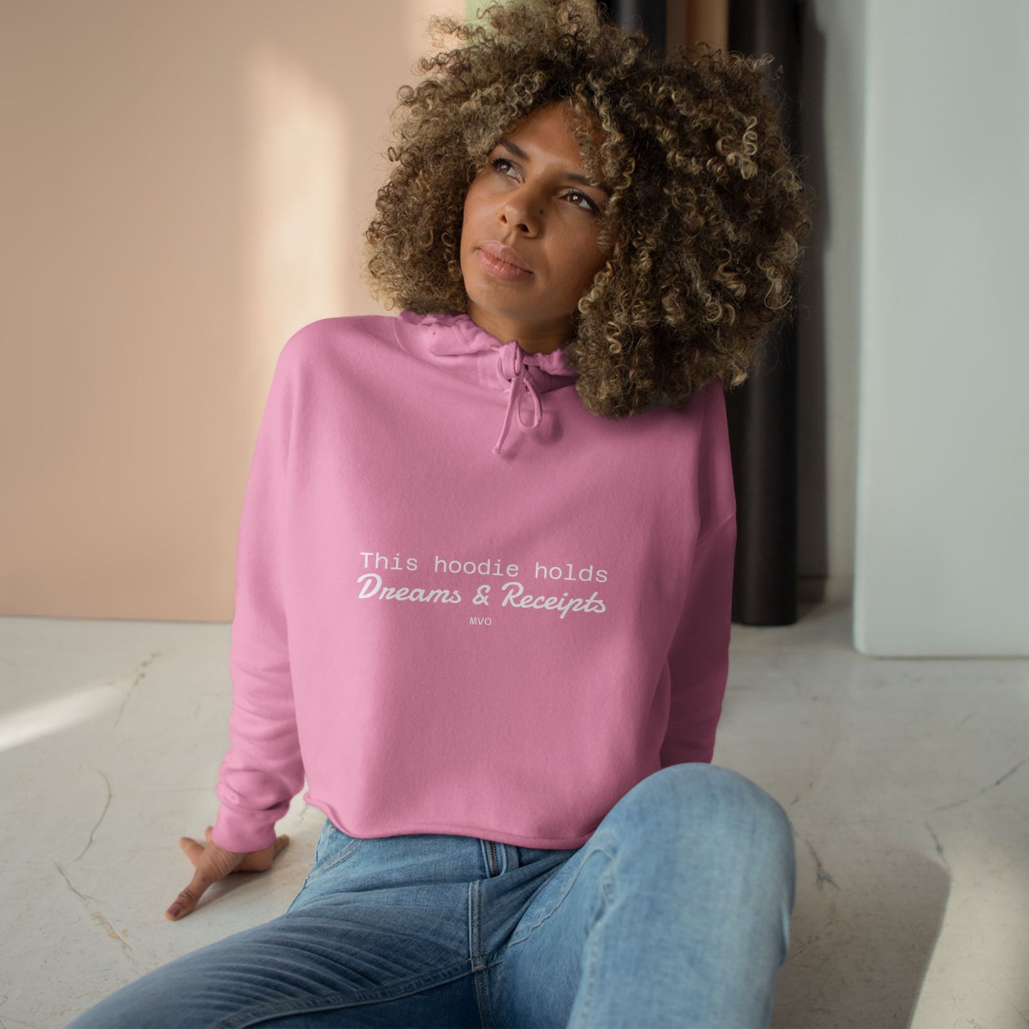 Dreams & Receipts |  Crop Hoodie